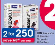 USN Phedracut Multi Action Slimpacks Sachets-2X20's