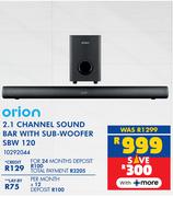 Orion 2.1 Channel Sound Bar With Sub-Woofer SBW 120 (10292044)