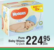Huggies Pure Bbay Wipes 12 Pack-Per Pack