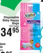 Baby Things Disposable Baby Nappy Bags-150 Bags
