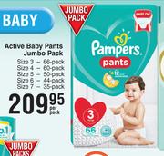 Pampers Active Baby Pants Jumbo Pack-Per Pack