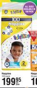 Baby Things Nappies 100 Pack-Per Pack