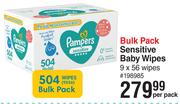 Pampers Sensitive Baby Wipes Bulk Pack-9 x 56 Per Pack