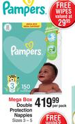 Pampers Double Protection Nappies Mega Box-Per Pack