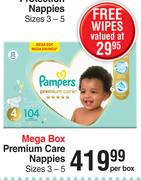 Pampers Premium Care Nappies Mega Box-Per Box