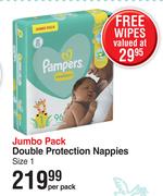 Pampers Double Protection Nappies Jumbo Pack-Per Pack