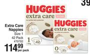 Huggies Extra Care Nappies-42 Per Pack