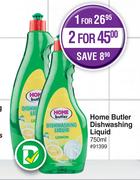 Home Butler Dishwashing Liquid-For 2 x 750ml