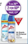 Air Scents Air Enhancer Assorted-For 2 x 500ml