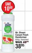 Mr. Sheen Carpet Fresh Deodoriser Assorted-600g 