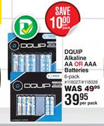 Dquip Alkaline AA Or AAA Batteries-6's Per Pack