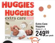 Huggies Extra Care Nappies Sizes 2-5-Per Pack