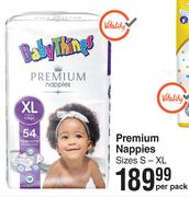 Baby Things Premium Nappies Sizes S-XL-Per Pack