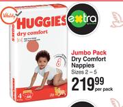 Huggies Jumbo Pack Dry Comfort Nappies Sizes 2-5-Per Pack