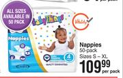 Baby Things Nappies 50 Pack Sizes S-XL-Per Pack
