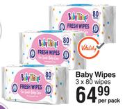 Baby Things Baby Wipes 3 x 80 Wipes-Per Pack