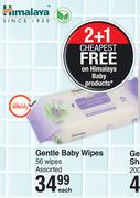 Himalaya Gentle Baby Wipes 56 Wipes Assorted-Each