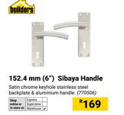 Builders 152.4mm (6") Sibaya Handle