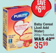 Purity Baby Cereal (Just Add Water) Assorted-200g