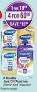 Purity 8 Months Jars Or Pouches Assorted-200ml/150ml Each