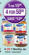 Purity 6 Or 7 Months Jar Assorted-125ml Each