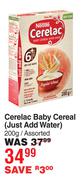 Nestle Cerelac Baby Cereal (Just Add Water) Assorted-200g