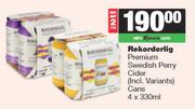 Rekorderlig Premium Swedish Perry Cider Cans-For 2 x 4 x 330ml
