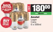 Amstel Lager Cans-For 2 x 6 x 500ml