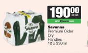 Savanna Premium Cider Dry Handies-12 x 330ml