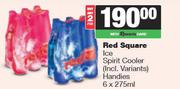 Red Square Ice Spirit Cooler Handies-For 2 x 6 x 275ml