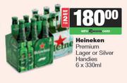 Heineken Premium Lager Or Silver Handies-For 2 x 6 x 330ml