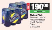 Flying Fish Pressed Lemon Flavoured Beer Cans-For 2 x 6 x 500ml