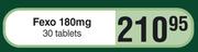 Fexo 180mg 30 Tablets