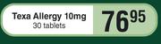 Texa Allergy 10mg 30 Tablets