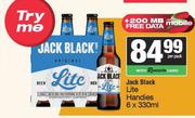 Jack Black Lite Handies-6 x 330ml