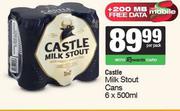 Castle Milk Stout Cans-6 x 500ml