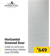 Swartland Horizontal Grooved Door 767440- 2.032m X 813mm