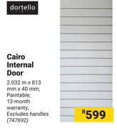 Dortello Cario Internal Door 747692-2.032m X 813mm X 40mm