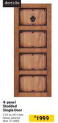 Dortello 4-Panel Studded Single Door 713490-2.03m X 813mm