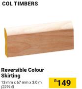 Col Timbers Reversible Colour Skirting 22914-13mm X 67mm X 3.0m