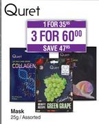 Quret Mask Assorted-For 3 x 25g