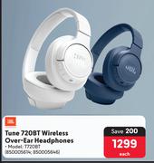 JBL Tune Wireless Over Ear Headphones T720BT-Each