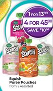Squish Puree Pouches Assorted-For 1 x 110ml