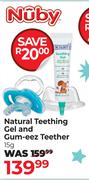 Nuby Natural Teething Gel And Cum-Eez Teether-15g