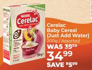 Nestle Cerelac Baby Cereal (Just Add Water) Assorted-200g