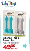 Baby Things Silicone Fork & Spoon Set-Per Set