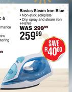 Basics Steam Iron (Blue)