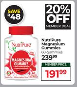 NutriPure Magnesium Gummies 60 Gummies