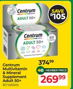 Centrum Multivitamin & Mineral Supplement Adult 50+ 60 Tablets