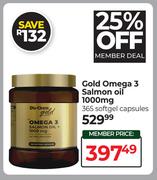 Dis-Chem Gold Omega 3 Salmon Oil 1000mg 365 Softgel Capsules